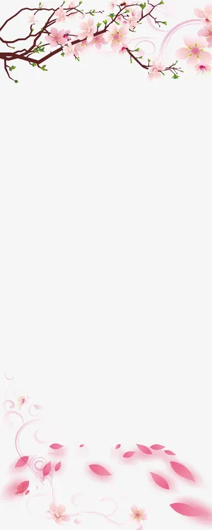 桃花底纹免抠