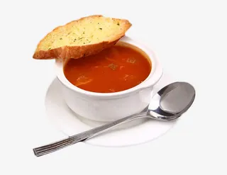 罗宋汤搭配面包片营养早餐免抠