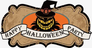 万圣节派对矢量图免抠