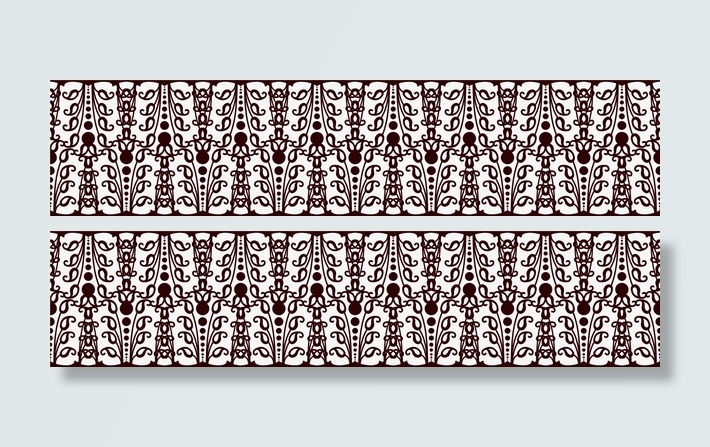 咖啡色线条花纹免抠