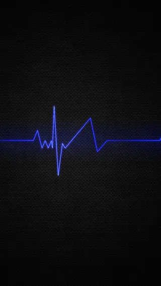 心电图蓝色黑色H5背景高清