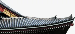 中国风金秋海报屋檐免抠