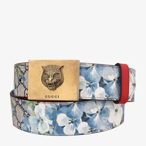 GUCCI高级人造革印花中性腰带免抠