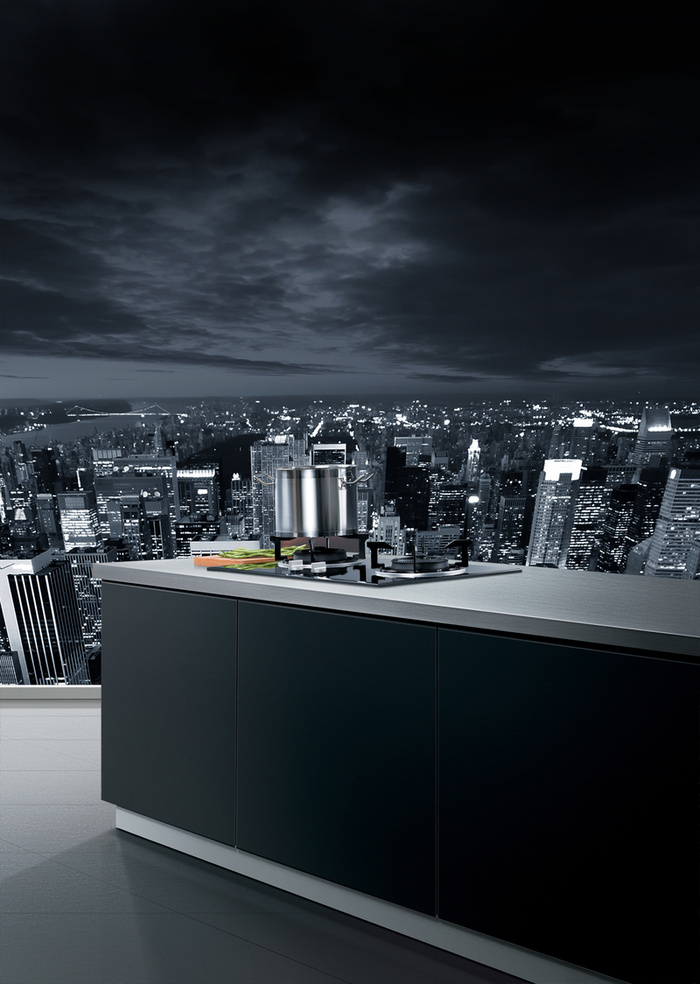 夜空星空厨房设计背景高清