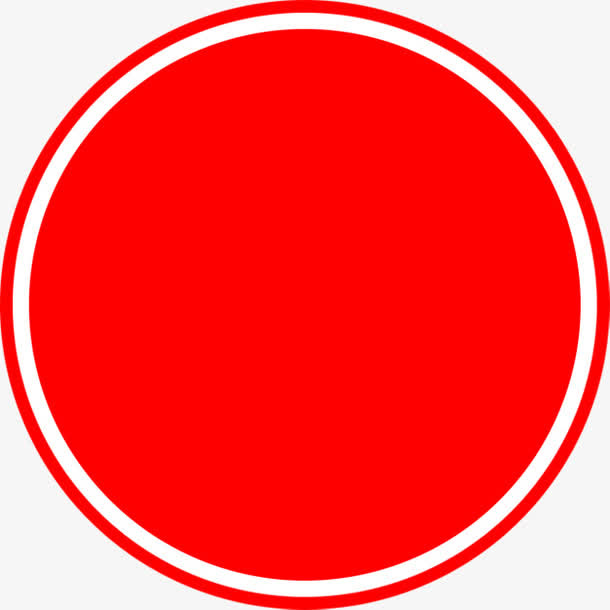 红色创意扁平风格圆圈圈免抠