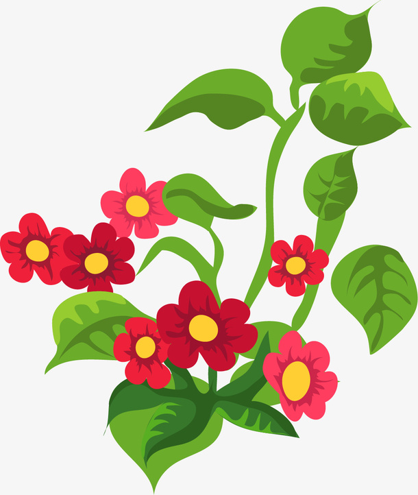 卡通植物装饰图案免抠