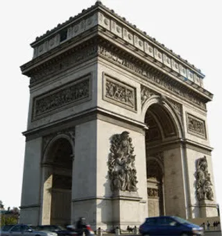 春天金色外国风景装饰免抠