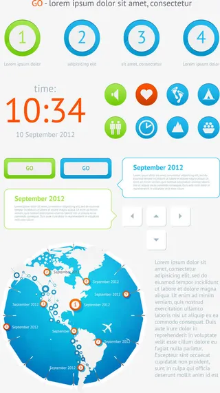 矢量手机时间模块免抠