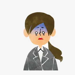 卡通惊慌女生免抠