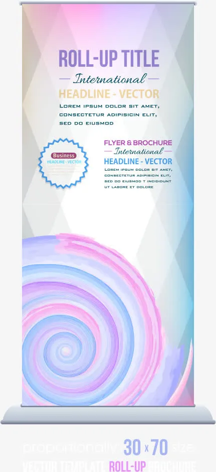 矢量领带圆环展架免抠