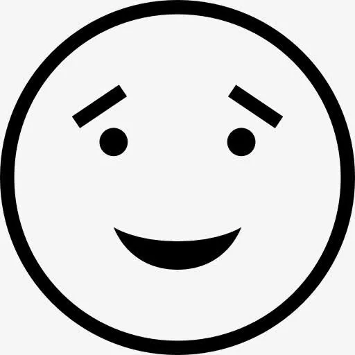 假笑嘻嘻的表情的面部轮廓图标免抠