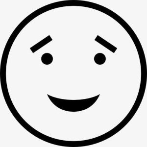 假笑嘻嘻的表情的面部轮廓图标免抠