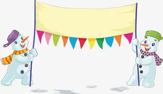 圣诞节雪人免抠