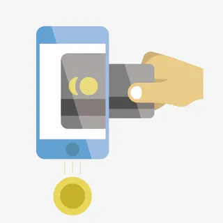 卡通刷卡矢量图免抠