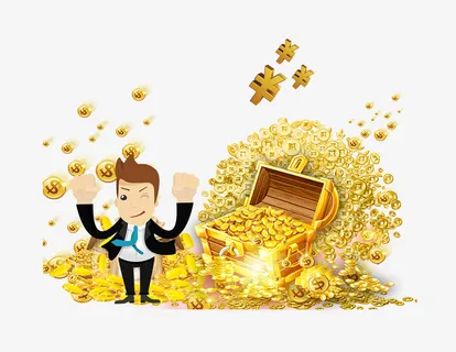 黄金时代金融理财插画免抠