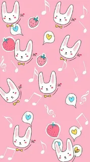 粉色小兔子平面背景高清