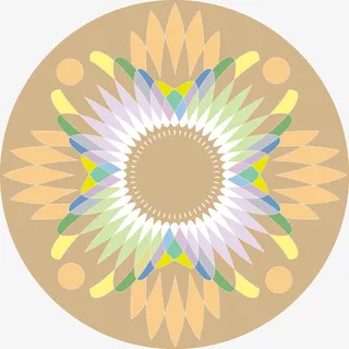 异型圆圈花纹免抠