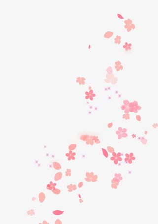 樱花 花瓣飘落 粉色免抠动植物植物元素