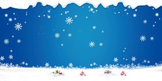 蓝色雪天海报展板背景高清