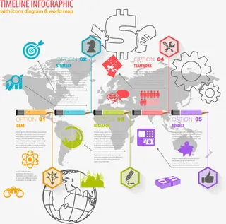 矢量PPT数据图免抠