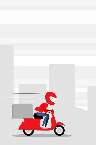 外卖灰色大气卡通简约背景高清