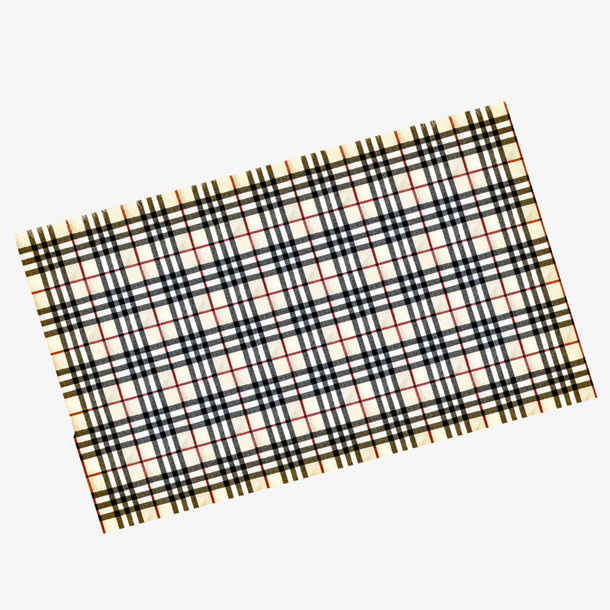 方格桌子布实物图免抠