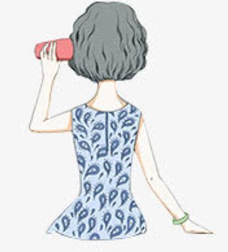 高清摄影手绘背影卡通人物免抠