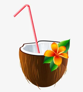 卡通椰子汁免抠