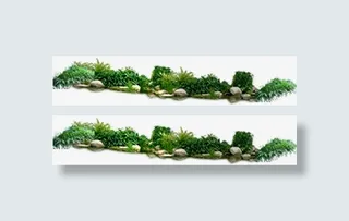 创意合成石头花坛景区免抠