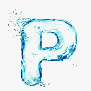 P字母水花免抠免抠