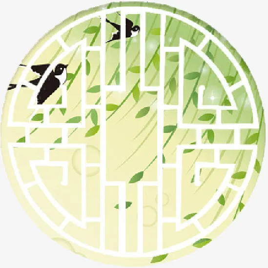 春天燕子窗户免抠
