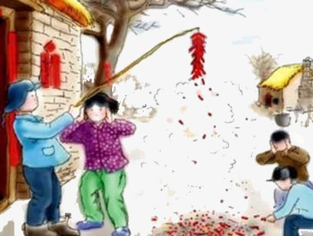 一家子放花炮免抠