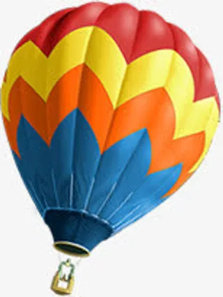 左热气球夏日免抠