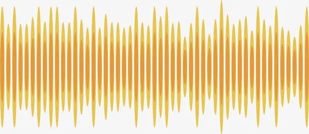 黄色锯齿声波免抠