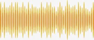 黄色锯齿声波免抠