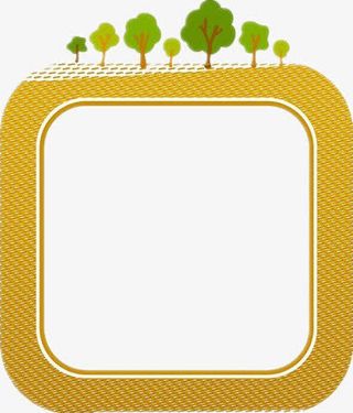 卡通二维码边框免抠