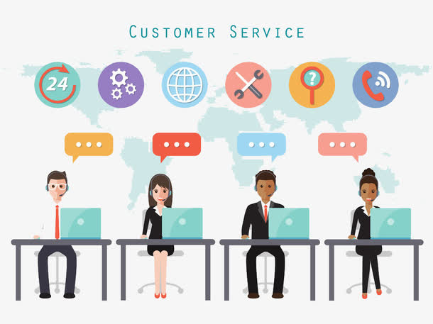 扁平化办公商业人士高清免扣素材免抠