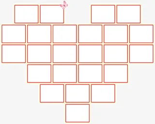 爱心照片墙免抠