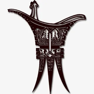 青铜器花纹酒爵免抠