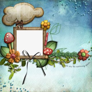 可爱儿童电子相框免抠