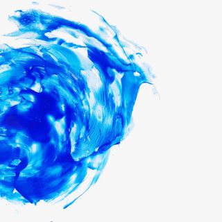 矢量蓝色晕染免抠