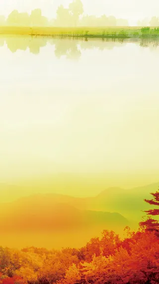 秋季美丽山水风景H5背景素材高清