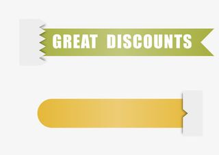 条纹促销标签免抠