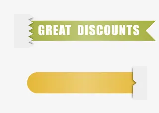 条纹促销标签免抠