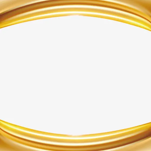 金色光泽质感边框元素免抠