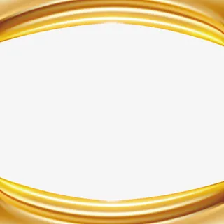 金色光泽质感边框元素免抠