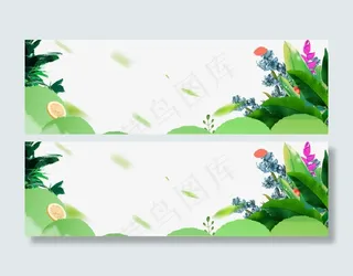 春暖花开绿色叶子免抠