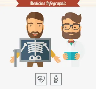 医用拍片流程说明免抠