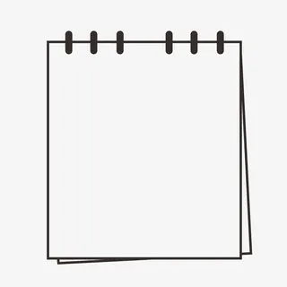 简约便签纸边框免抠