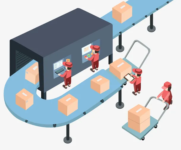 快速物流场景现代免抠